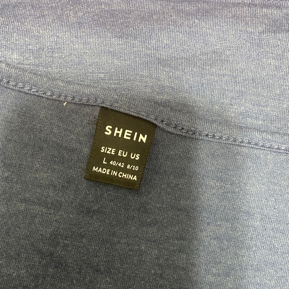 SHEIN Heathered Blue Top